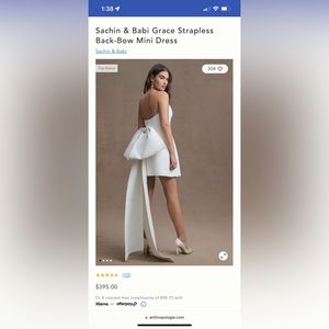 Sachin Babi white bow dress